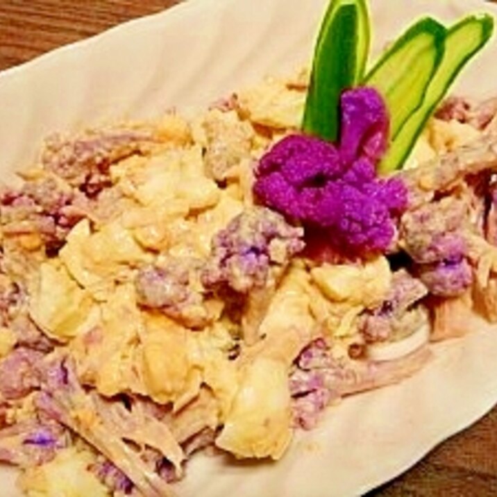 紫カリフラワー☆茹で卵マヨサラダ
